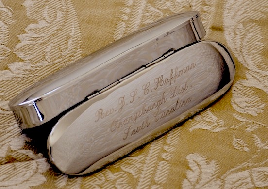 Rev. Hoffman, South Carolina<br>Historic Eyewear Company 1800's Spectacle Case with custom three line engraving