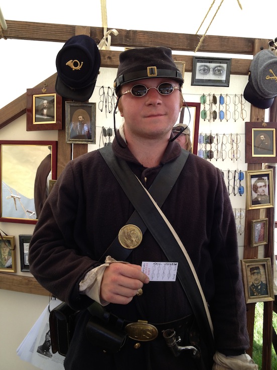 Paul Johnson Jr from Smyrna DE <br>Paul is a reenactor and university student. He looks great in his new specs!