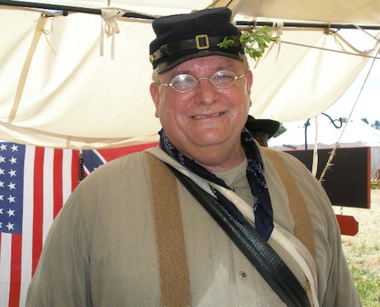 Ben Gardiner, 137th New York Volunteer Infantry -at the 150th Gettysburg<br>Ben visited us for some shade against the extreme heat
