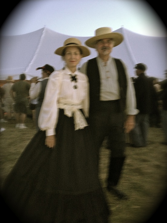 Doree and Thom at the 150th Gettysburg- Saturday night dance<br>Sister Susan Valenza took this shot with her
Iphone... its blurry but you get the picture..