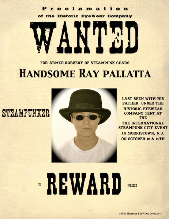 Ray Pallatta from New Jersey<br>wanted for armed robbery of steampunk gears