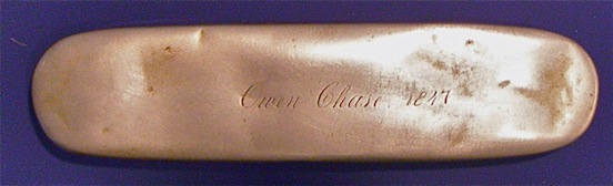 Owen Chase  1847- Original antique case, Nantucket Whaling Museum, Nantucket, MA. <br>Nantucket Whaling Museum, Nantucket, MA.