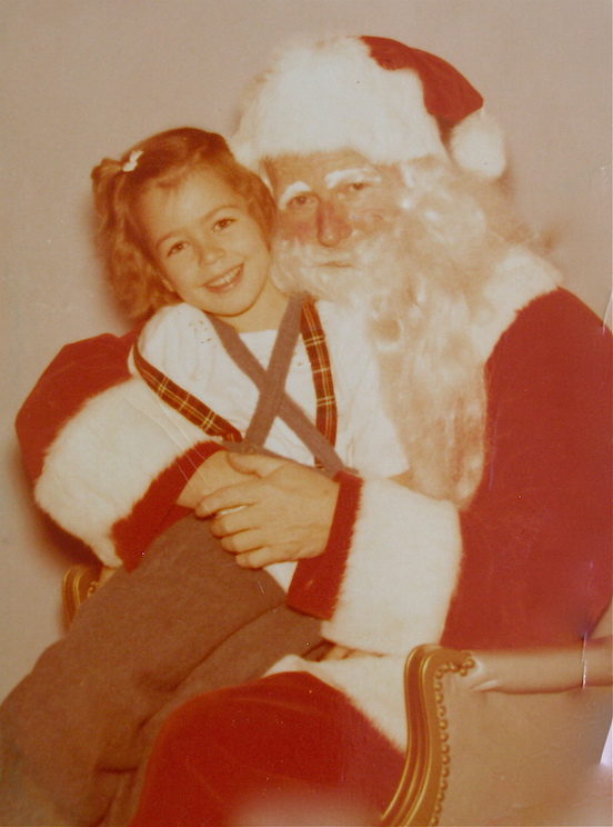 Doreen Valenza, circa early 1950s <br>Doreen and Santa, Houston,Texas