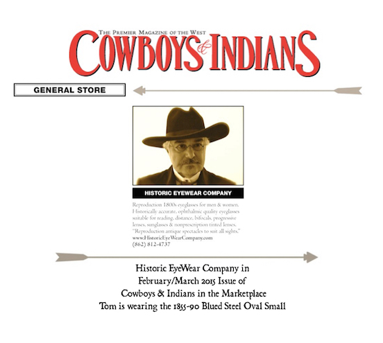 Cowboy & Indians magazine ad<br>Oval Large Blued Steel in Cowboy & Indians magazine