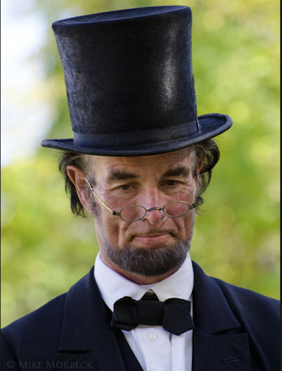 President Lincoln as portrayed by actor Fritz Klein<br>Fritz Klein portrays President Abraham Lincoln