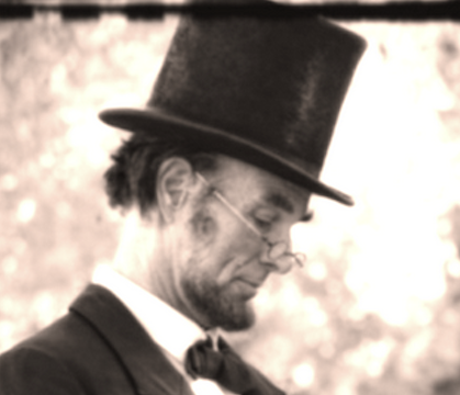 President Lincoln as portrayed by actor Fritz Klein<br>Fritz Klein portrays President Abraham Lincoln