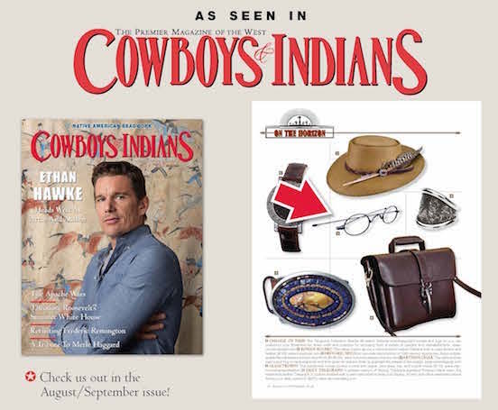 Our Blued Steel Oval <br>Bethlehem Blued Steel Oval spectacles were featured in Cowboy&Indians Aug/Sept issue!