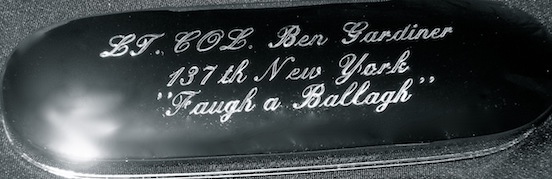 Historic Eyewear Company 1800's Spectacle Case  with custom engraving<br>Lt. Col. Ben Gardiner, 137th New York "Faugh a Ballagh" 