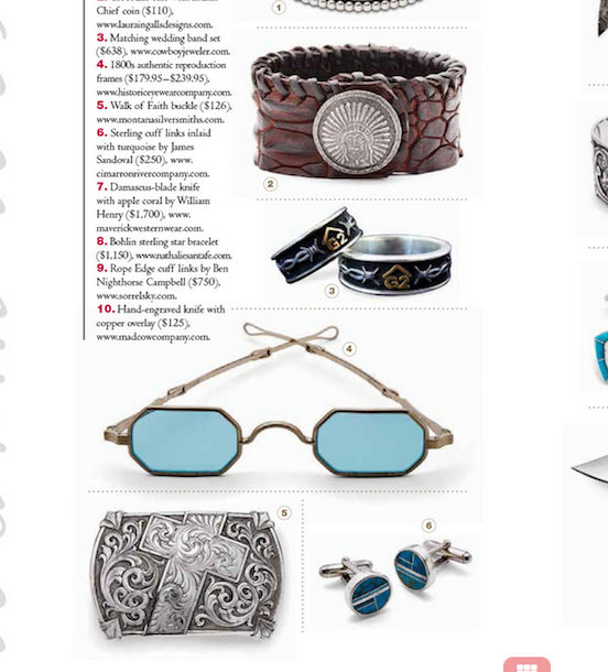 Cowboy & Indians Nov / Dec Holiday Gift Guide<br>Featuring the 1835-80 Octagon in Tombstone Silver Dust